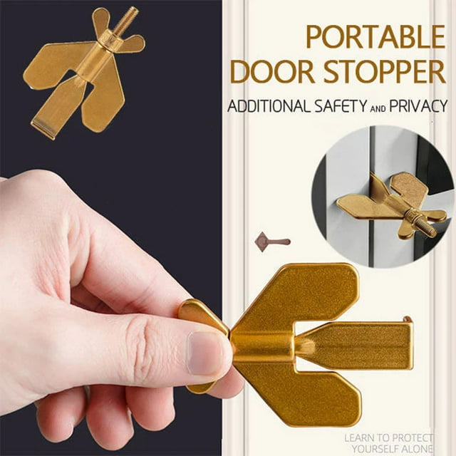 1X Portable Travel Safety Door Plug Portable Door Lock for Travel