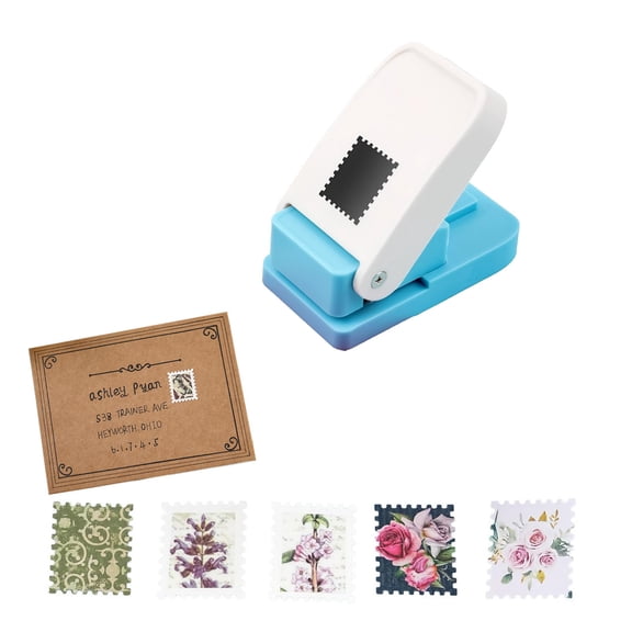 1x0.8inch Rectangular Stamp Punch,Lever Action Craft Punch for Paper Crafting Scrapbooking,Stamp Puncher,Scrapbook Supplies