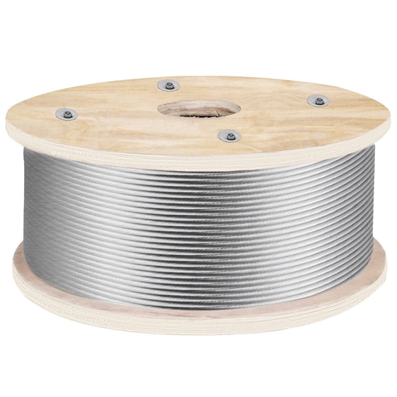 1x19 Strands Stainless Steel Cable 500ft, 3/16 Inch 316 Steel Wire Rope with 4700lbs Strength for Deck Railing and Stair Handrail