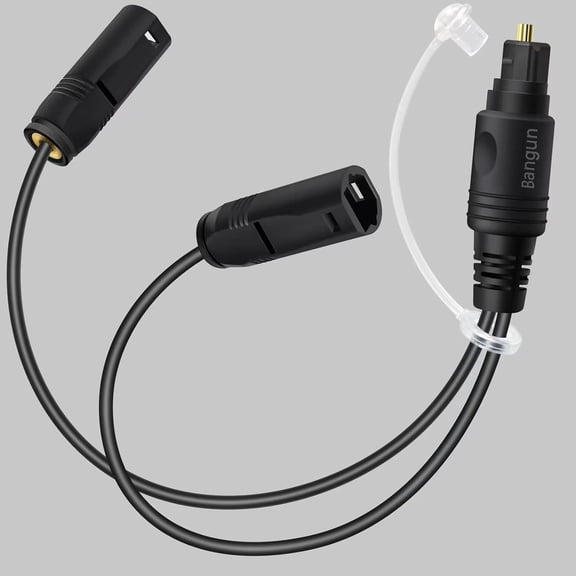 1x2 Digital Audio Splitter, Toslink Digital Fiber Optic Audio Splitter 1 Male Input 2 Female Output (for Home Theatre, Xbox, PS3/PS4)