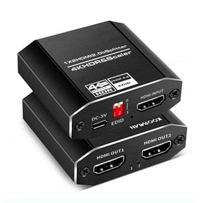 1x2 HDMI Splitter,AUBEAMTO HDMI 2.0 HDCP 2.2,4K@60Hz 1x2HDMI Splitter.support Scaler(one Out 4K@60Hz,Another Out 1080P),RGB 4:4:4,4 kinds of EDID mode,HDR 10 .