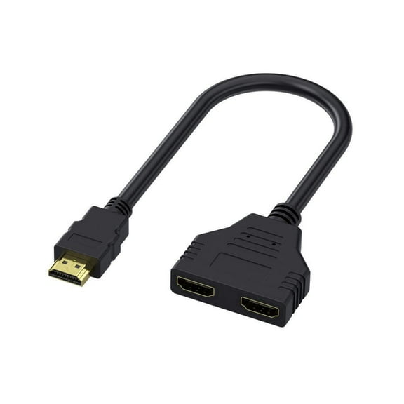 1x2 HDMI Splitter Switch 1080p Gold-Plated Connectors for Dual Monitor Projector and TV Setup
