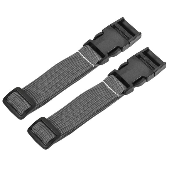 1x20 Inch Utility Strap with Buckle Polyester Belt for Packing (Gray, 2 Pack)
