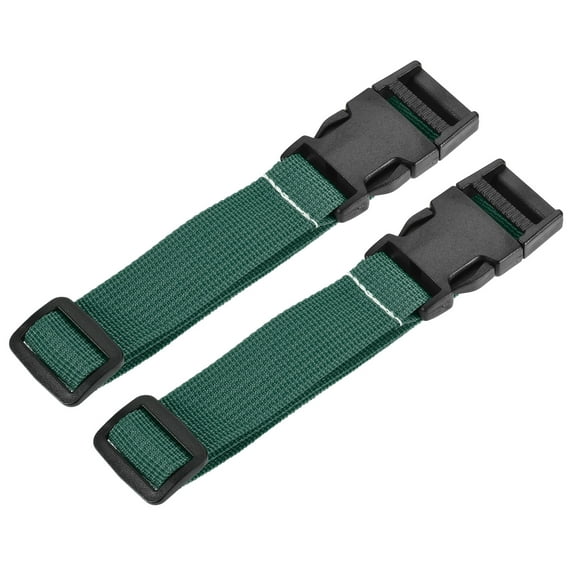 1x20 Inch Utility Strap with Buckle Polyester Belt for Packing (Light Green, 2 Pack)