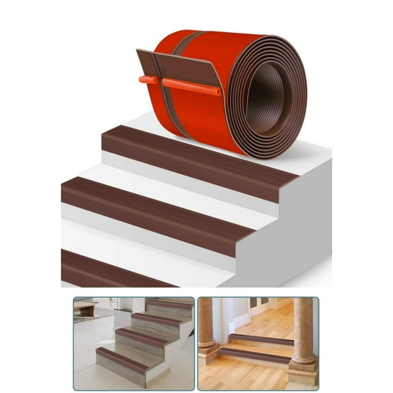 1x2x39.4In Flexible Trim Molding,HXRH Waterproof Stair Edge Protector for Outdoor,Gray Plastic Outdoor Stair Grip Tape for Indoor,Outdoor Safety