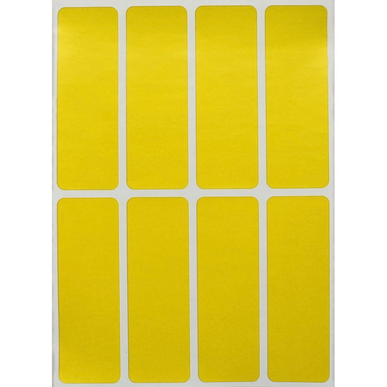 ポストカード　sticker　雪見だいふく 1x3 labels for color coding, yellow Rectangle stickers to