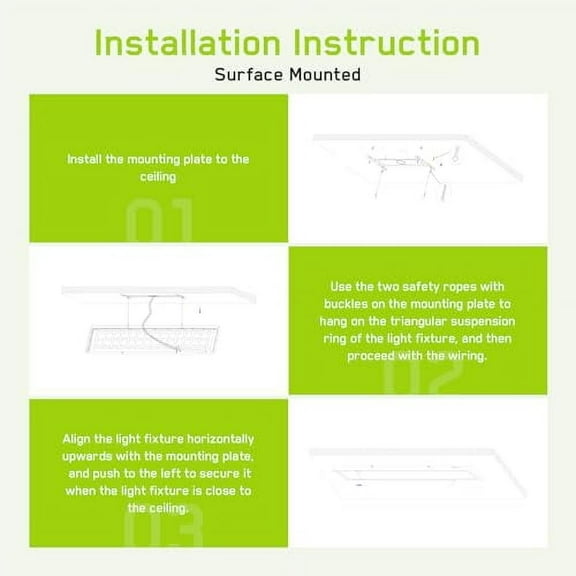 1x4 Led Flat Panel Light Surface Mount Ceiling Light, 3CCT 3000K/4000K/5000K Dimmable, 30W/40W/46W 5060LM -Lit, Flush Mount or Drop Ceiling for Office Kitchen Garage, White (4 Pack)