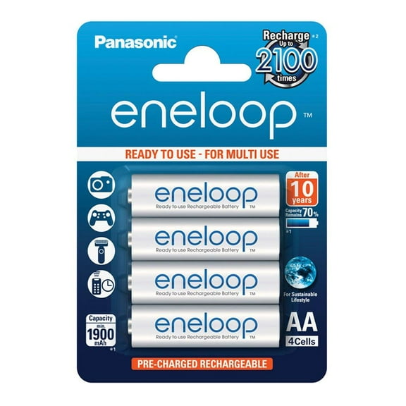 1x4 Mignon AA 1900 mAh, BK-3MCCE_4BE By Panasonic Eneloop