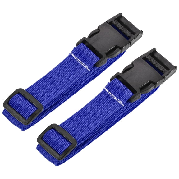 1x40 Inch Utility Strap with Buckle Polyester Belt for Packing (Blue, 2 Pack)