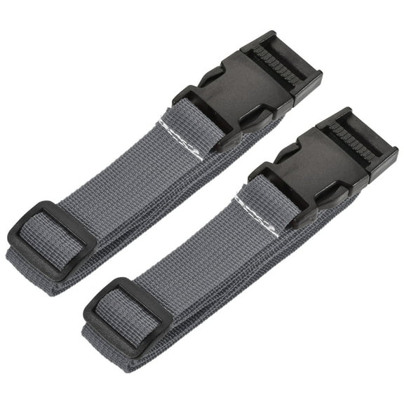 1x40 Inch Utility Strap with Buckle Polyester Belt for Packing (Gray, 2 Pack)