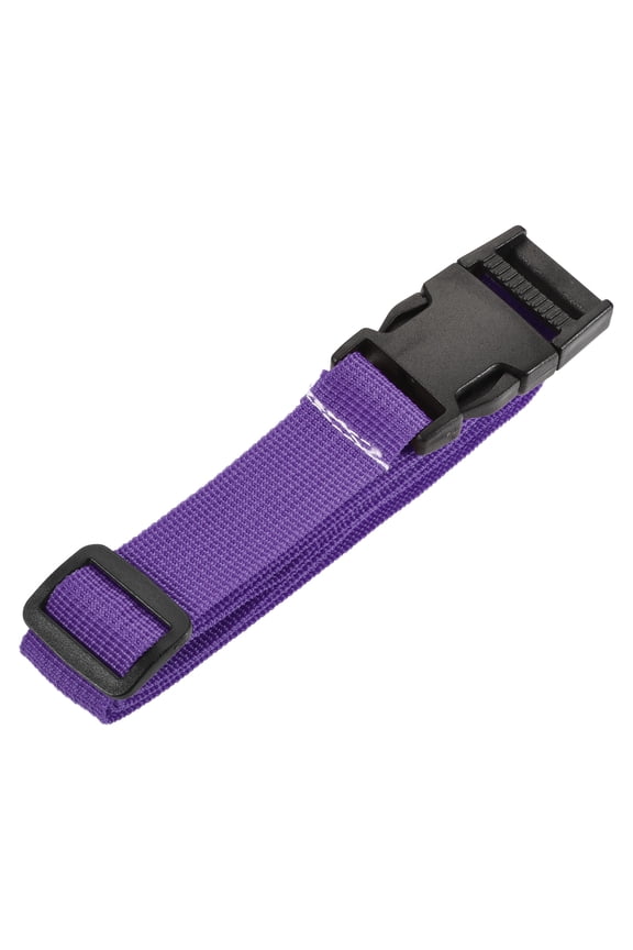 Utility Strap with Buckle 1x40" Polyester Quick Release Belt Purple