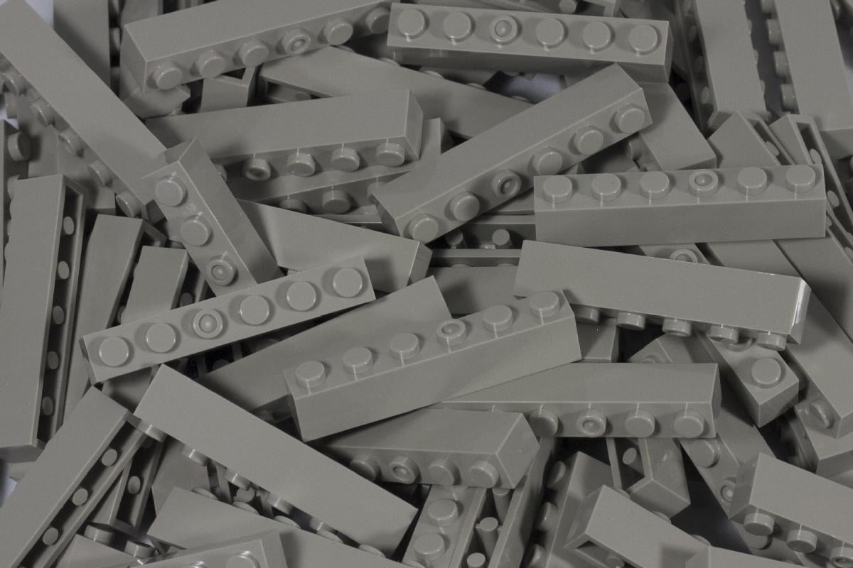 1x6 bricks light gray 100 pack Walmart