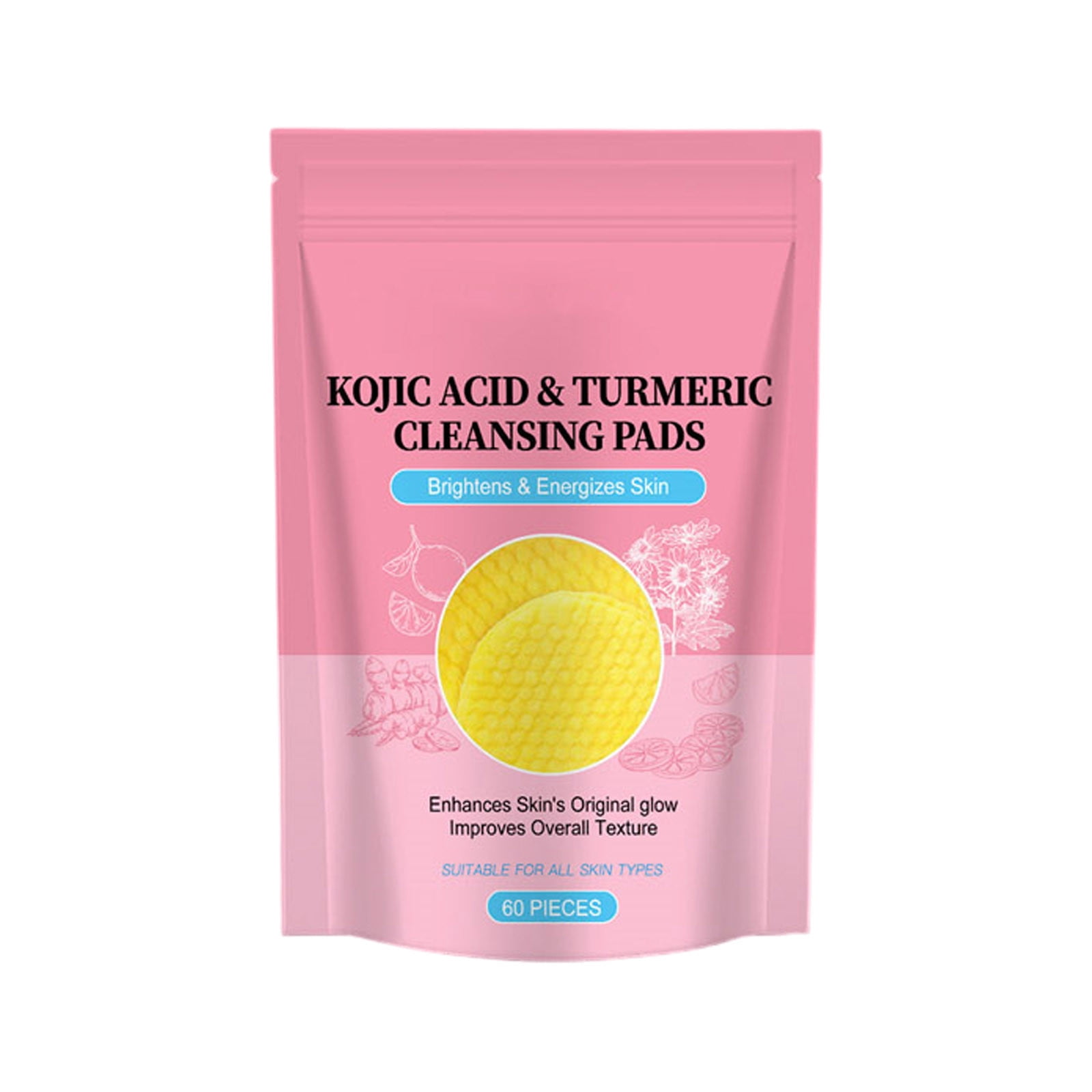 1x60pcTurmeric Cleansing Pads Kojic And 60pcsTurmeric Cleansing Pads