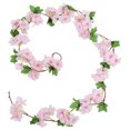 thumbnail image 1 of 1xArtificial Cherry Blossom Garland Flower Vines Fake Flower Garland,Cherry Blossom Hanging Vine For Home Decor Wedding Wall Decor Pipe Cover,Silk Sakura Vines Garland for Wedding Party Decor,A,90.5", 1 of 9