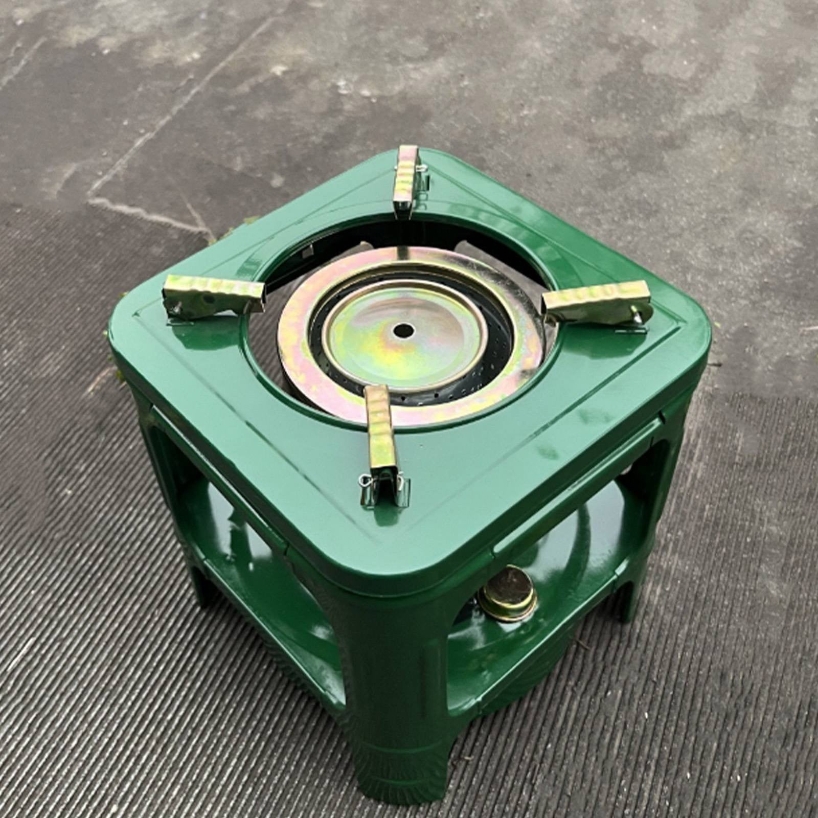 1xCompact Outdoor Cookware Furnace,Portable Kerosene & Diesel Stove,Efficient Portable Camping Stove for Backpacking and Outdoor Cooking,Metal Kerosene Pot for Boiling Water Cooking and Heating,Green