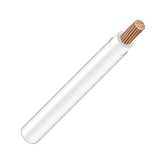 2/0 AWG 19-Stranded THHN White Copper Building Wire (15Ft Cut)