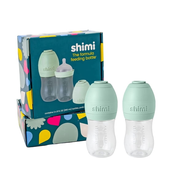2.0 Anti-Colic Baby Bottle with Refillable Formula Pod, 9 oz, 2 Pack