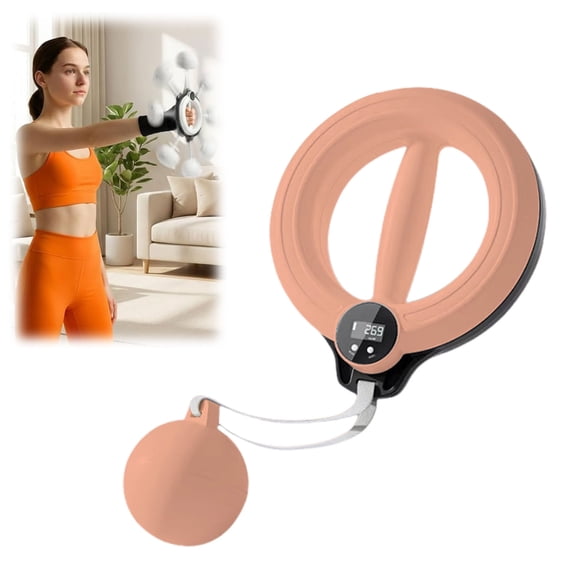 2.0 Arm & Shoulder Exerciser, 2026 Upgrade Smart Flabby Arm Exerciser with Digital Tracker, 360° Hand Crank Forearm Workout for Home Gym(Pink, Smart Display)