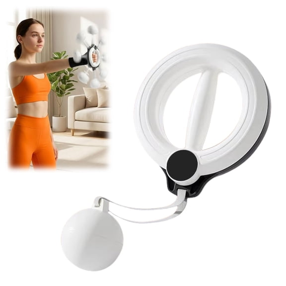 2.0 Arm & Shoulder Exerciser, 2026 Upgrade Smart Flabby Arm Exerciser with Digital Tracker, 360° Hand Crank Forearm Workout for Home Gym(White, Standard Model)