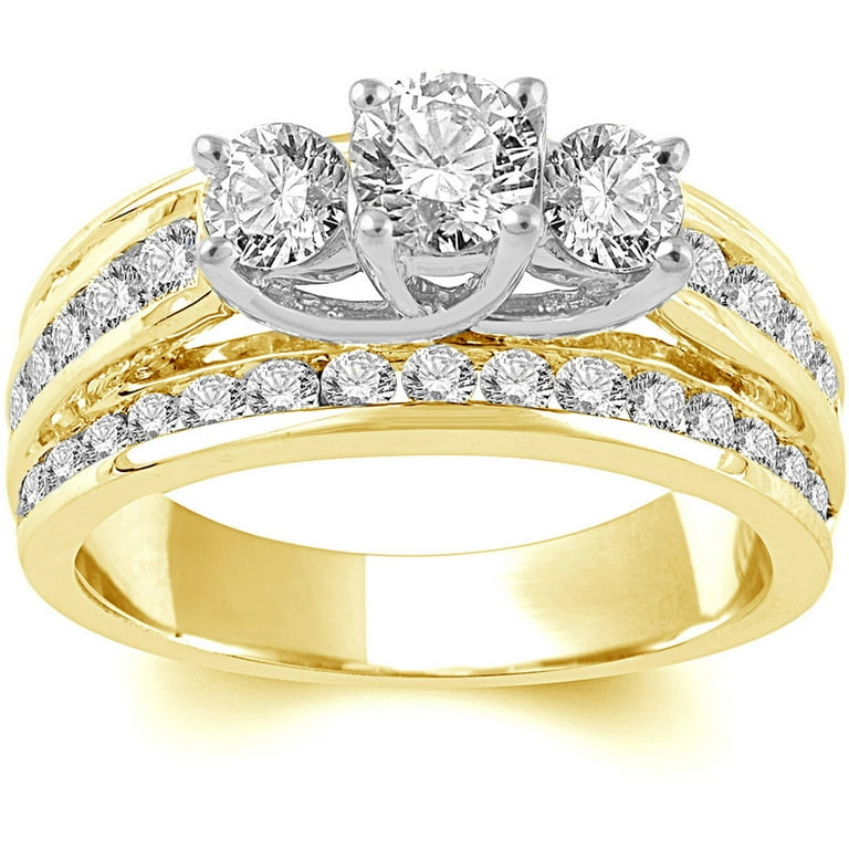 Walmart yellow shop gold engagement rings