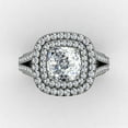 thumbnail image 1 of 2.0 Cts Certified Cushion Moissanite Diamond 18K White Gold Plated Halo Engagement Ring , Wedding Ring , Wedding Ring , Anniversary Ring for Her, 1 of 5