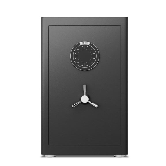 2.0 Cu Ft Home Security Safe Heavy Duty Steel Safe with Digital Keypad 3 Unlocking Methods & 2 Removable Shelves Safe Box for Home Office Hotel