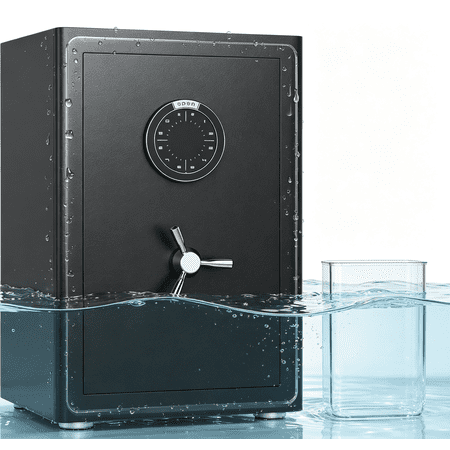 2.0 Cubic Feet Digital Safe for Home Office, Steel Security Safe Box with Electronic Keypad, Emergency Access, Adjustable Shelves and Document Storage Bag