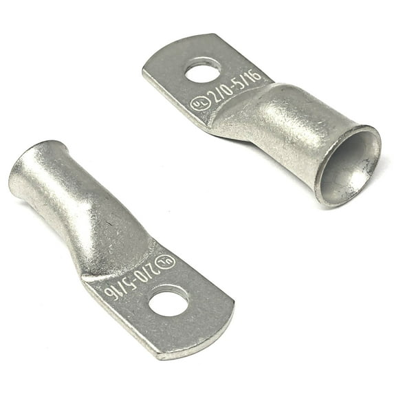 2/0-Gauge 5/16 in. Pure Copper Tin Coated Cable Lugs (25-Pack)