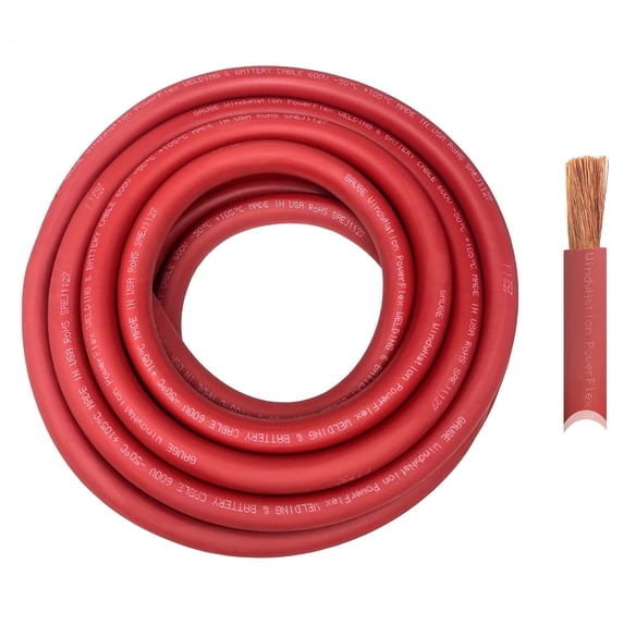 2/0-Gauge 5 ft. Red Welding Cable