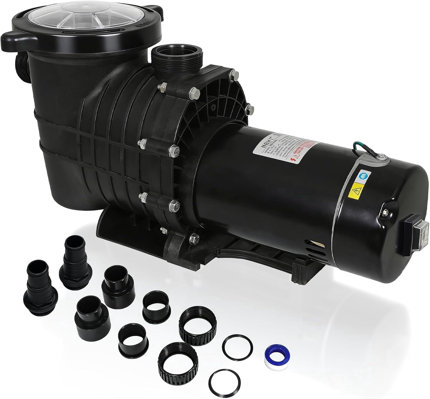 2.0 HP 6557 GPH Swimming Pool Pump Inground and Above Ground, 115V ...