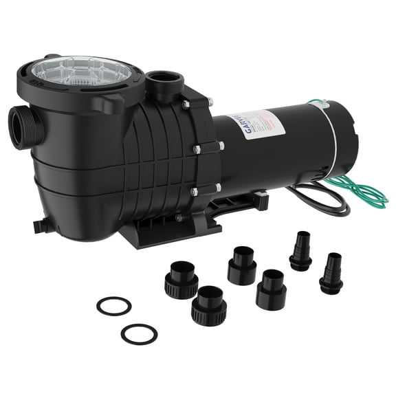 2.0 HP Swimming Pool Pump – 1500W, 110-120V, Max 7100 GPH Flow, Strainer Basket – Replacement Pump for Above Ground & In-Ground Pools, Black
