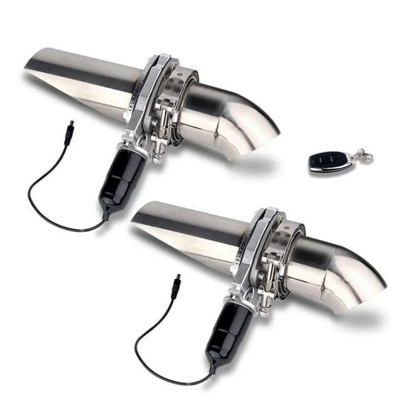 SPEEDWOW 2.0 Inch Remote Dual DIY Fabricator Cutout Valve Electric Exhaust Cutout Kit