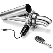 SPEEDWOW 2 Electric Remote Control Exhaust Cutout Valve Kit, Stainless Steel Bolt-On with Switch for Truck, SUV, Muscle Car, Universal Application for Any 2 Piping Diameter Exhaust System