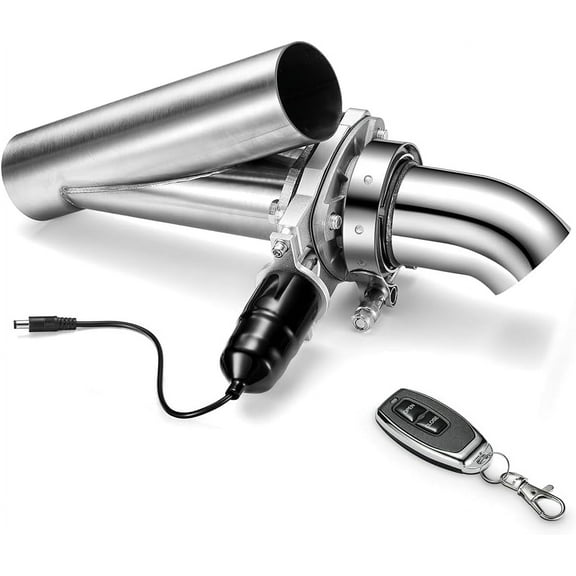 SPEEDWOW 2" Electric Remote Control Exhaust Cutout Valve Kit, Stainless Steel Bolt-On with Switch for Truck, SUV, Muscle Car, Universal Application for Any 2" Piping Diameter Exhaust System