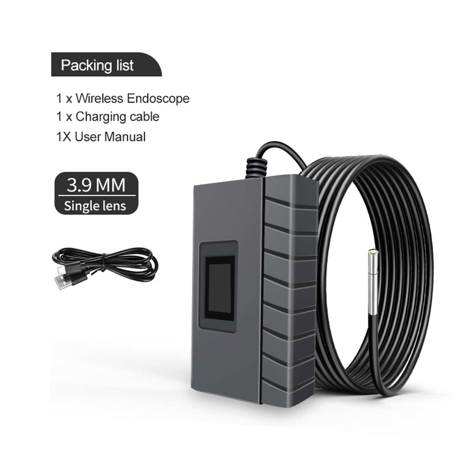 2.0 MP 1080P HD 5.5mm WiFi Industrial Endoscope Borescope IP67 Waterproof Semi-rigid Cable Snake Camera ,Various Applicable