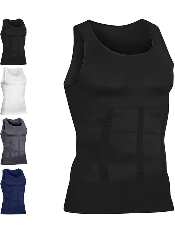 2.0 Mens, for Men Big and Tall, Male Compression Shirt, Enhance Chest and Mid-Section