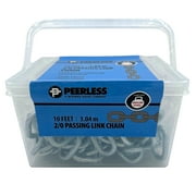 Peerless Chain 2/0 Passing Link Chain, 10 Ft, Zinc Plated, #4757210
