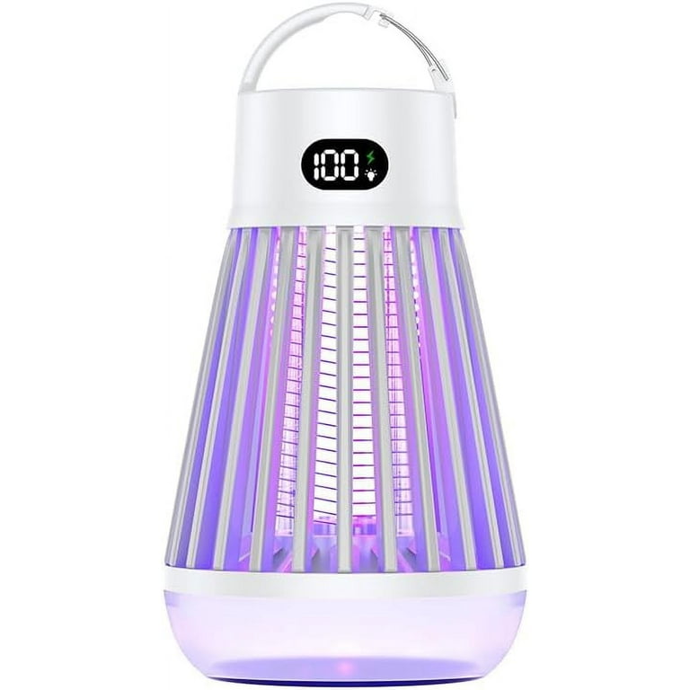 Portable Bug Zapper Indoor Outdoor Cordless Rechargeable Mosquito Zapper Hanging Hook 1500V High Voltage Trap for Fly Insect Mosquito Bugs Home Garden Patio Backyard Walmart