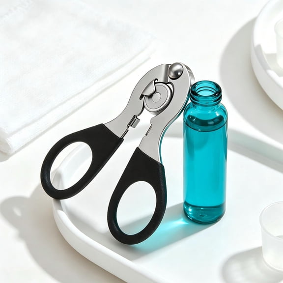 2.0 Stainless Steel Vial Decapper, Bottle Opener for 0.8" & 0.4" Caps, Convenient Oral Solution Vial Opener for Lab, Home, Medical Use & Pharmacy