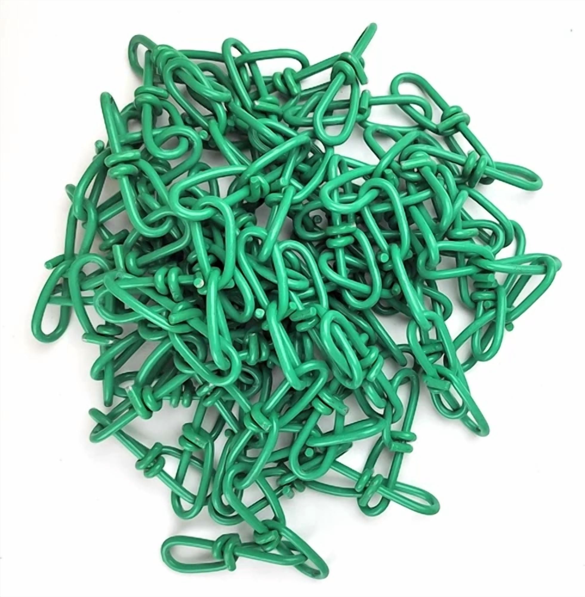 2/0 X 15-Ft Double Loop Chain, Green Powder Coated Steel Chain, 255Lb ...