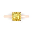 thumbnail image 1 of Solitaire Engagement Ring for Women - 2ct Natural Citrine in 18K Rose Gold Promise Ring, 1 of 6