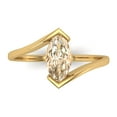 thumbnail image 1 of Solitaire Engagement Ring for Women - 2ct Natural Morganite in 14K Yellow Gold Promise Ring, 1 of 6