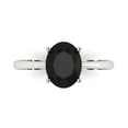 thumbnail image 1 of Solitaire Engagement Ring for Women - 2ct Natural Onyx in 14K White Gold Promise Ring, 1 of 6