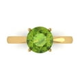 thumbnail image 1 of Solitaire Engagement Ring for Women - 2ct Natural Peridot in 14K Yellow Gold Promise Ring, 1 of 8