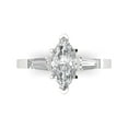 thumbnail image 1 of 2 ct Marquise Cut Simulated Diamond Three-Stone Engagement Ring for Women in 18K White Gold, 1 of 5