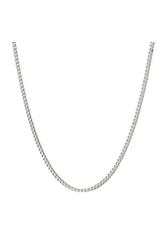 2.0 mm Box Chain in Stainless Steel Necklace - 18 Inches