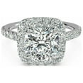 thumbnail image 1 of 2.00 CT Round Cut Engagement Ring, Hidden Halo Ring, Wedding Ring, Big Moissanite Ring, Ring for Women, Sterling Silver Ring,Gift for Her, 1 of 4