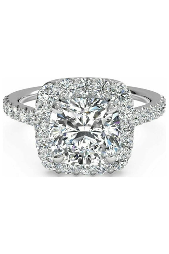 2.00 CT Round Cut Engagement Ring, Hidden Halo Ring, Wedding Ring, Big Moissanite Ring, Ring for Women, Sterling Silver Ring,Gift for Her