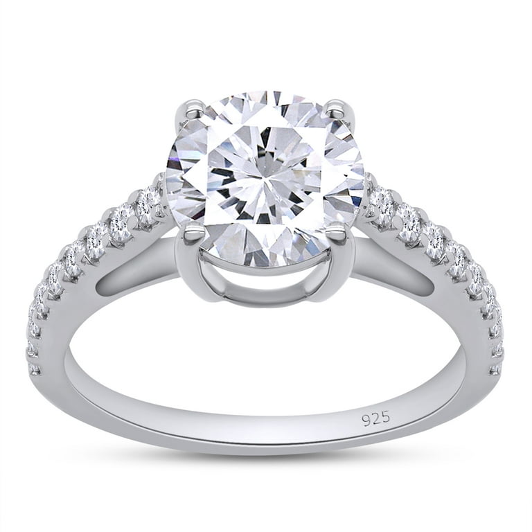 2.00 CT Round Cut Solitaire Moissanite Ring Lab Created Diamond