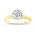 thumbnail image 1 of 2.00 CT Round Cut White Cubic Zirconia Solitaire Ring For Women In 14K Yellow Gold Plated 925 Sterling Silver (Color: White, Clarity: VVS1-VVS2, 2.00 Cttw) -11, 1 of 6